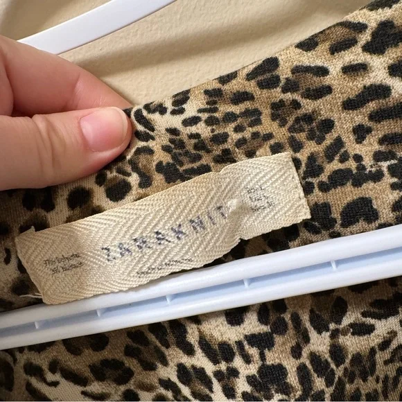 Zara Knit Leopard Print Sleeveless Dress - Picture 4 of 8